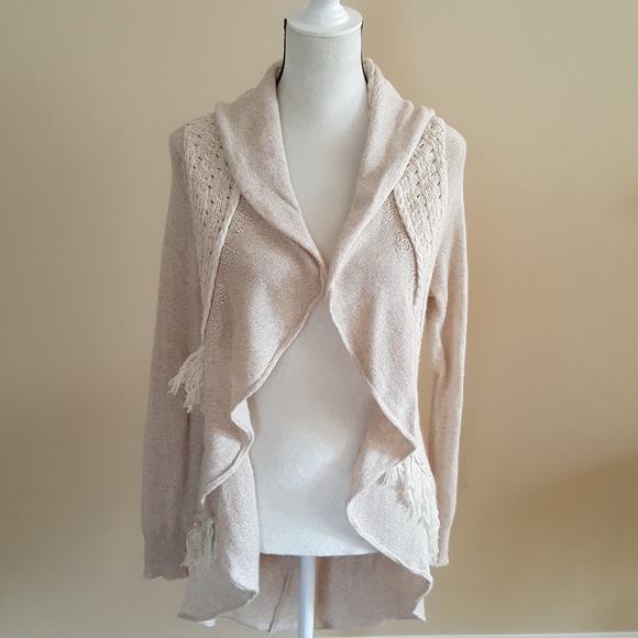 Anthropologie Knitted & Knotted beige sweater - Picture 5 of 8